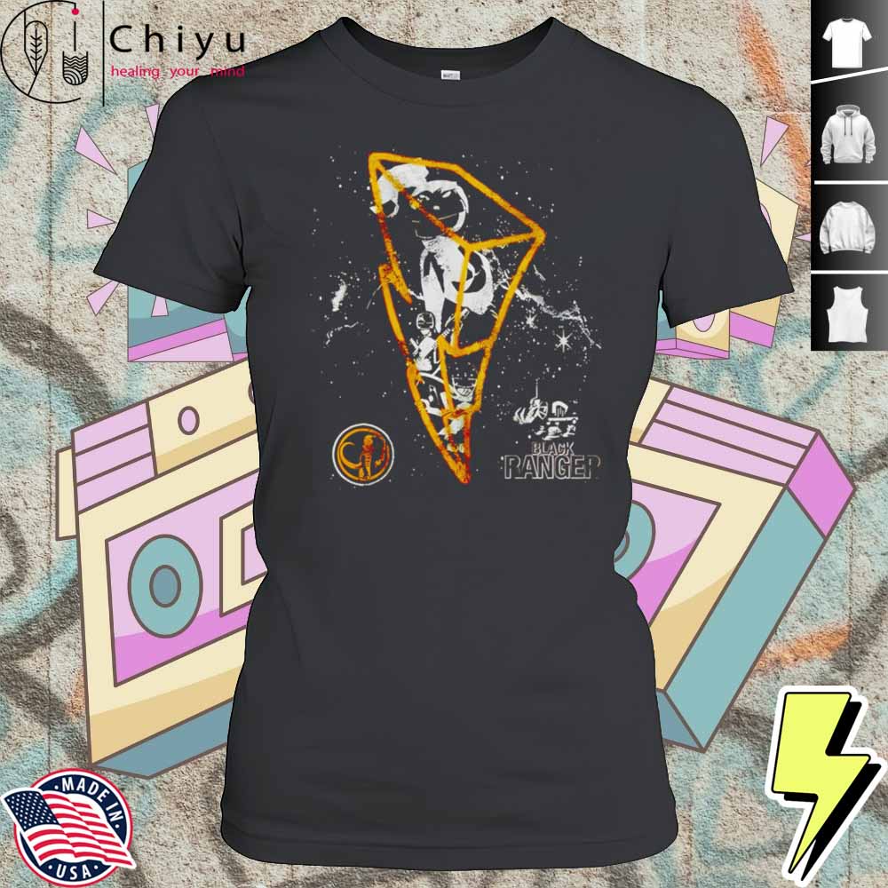 3D Lightning Black Ranger Retro Shirt 4 3D Lightning Black Ranger Retro Shirt