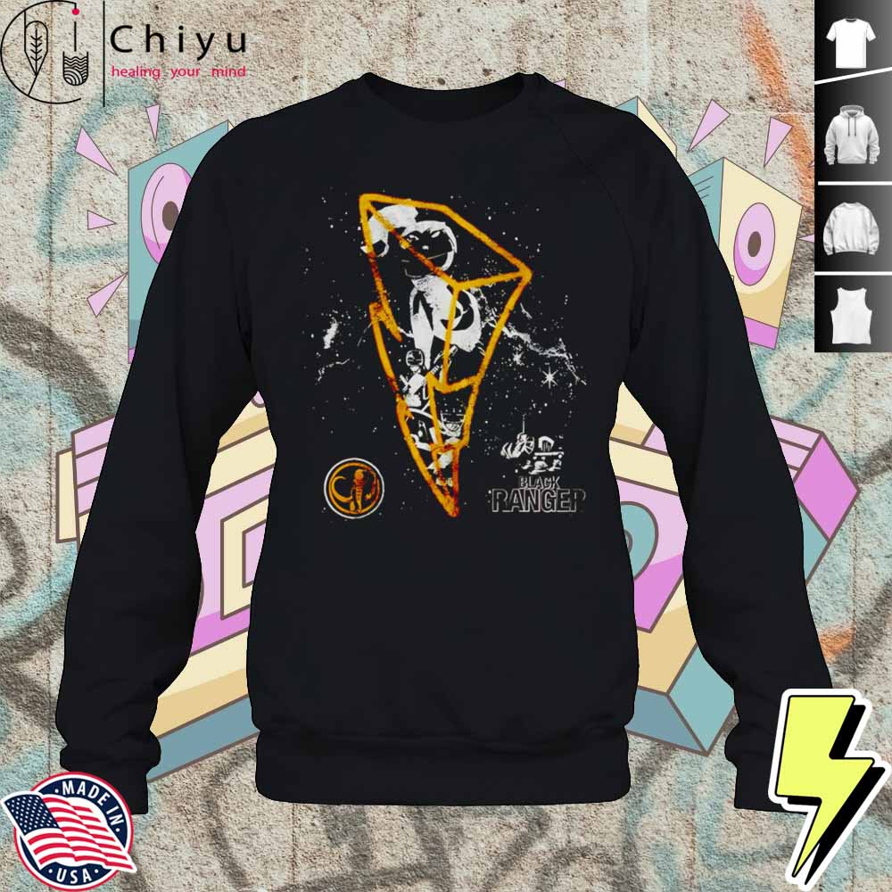 3D Lightning Black Ranger Retro Shirt 3 3D Lightning Black Ranger Retro Shirt