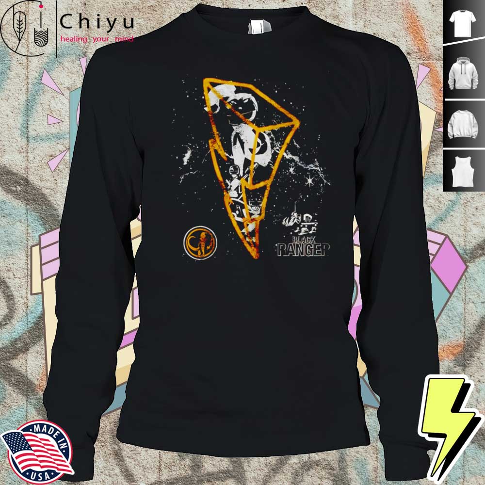 3D Lightning Black Ranger Retro Shirt