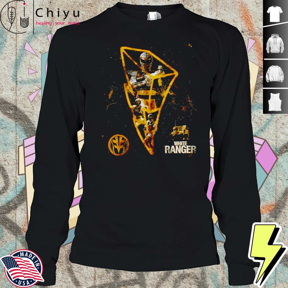 3D Lightning White Ranger Retro Shirt