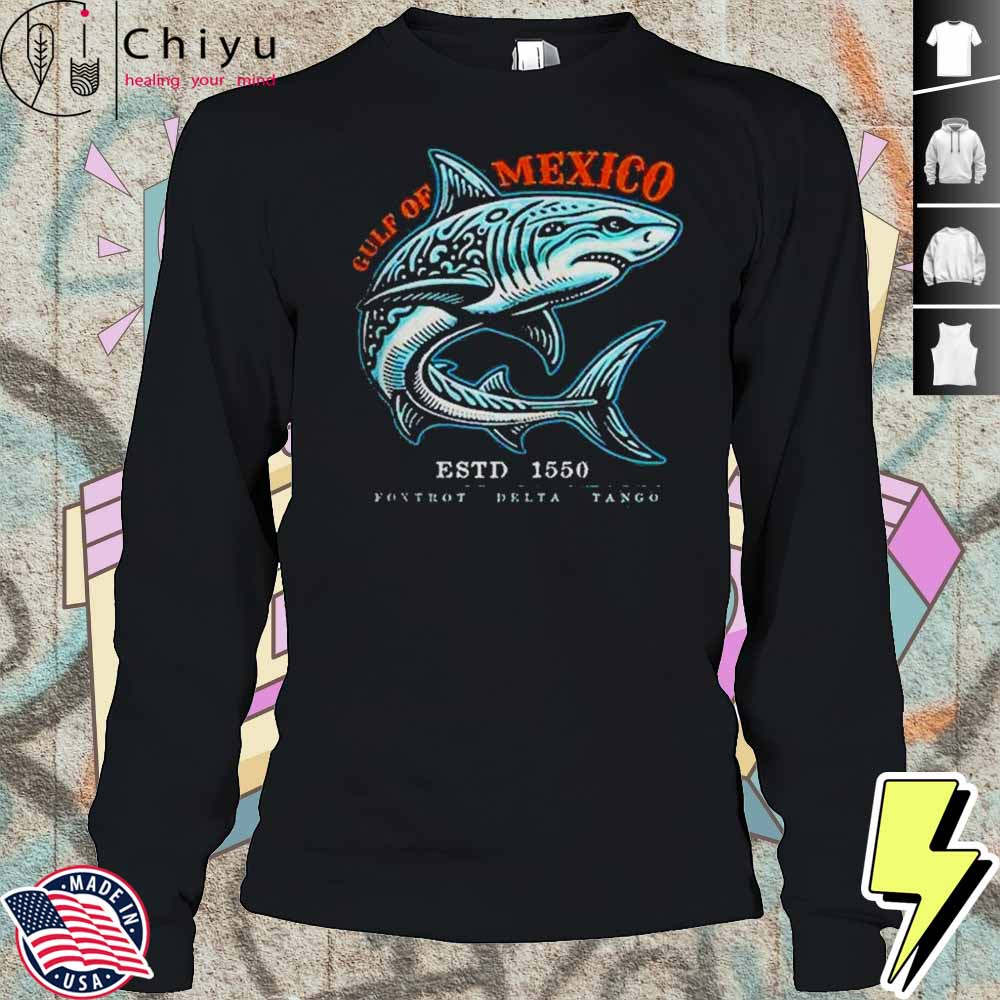 Gulf Of Mexico Foxtrot Delta Tango Tribal Shark Shirt Gulf Of Mexico Foxtrot Delta Tango Tribal Shark Shirt