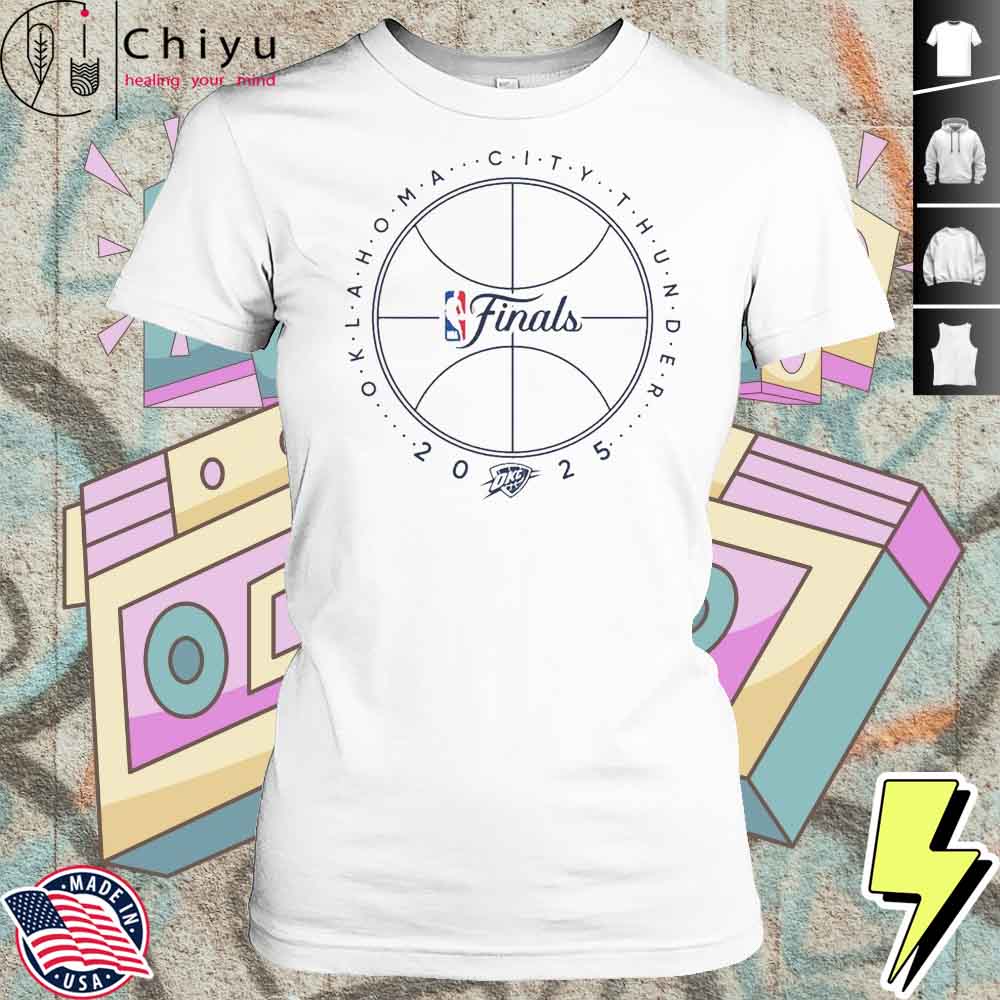OKC THUNDER 2025 NBA FINALS BASKETBALL OUTLINE T-SHIRT 4 OKC THUNDER 2025 NBA FINALS BASKETBALL OUTLINE T-SHIRT