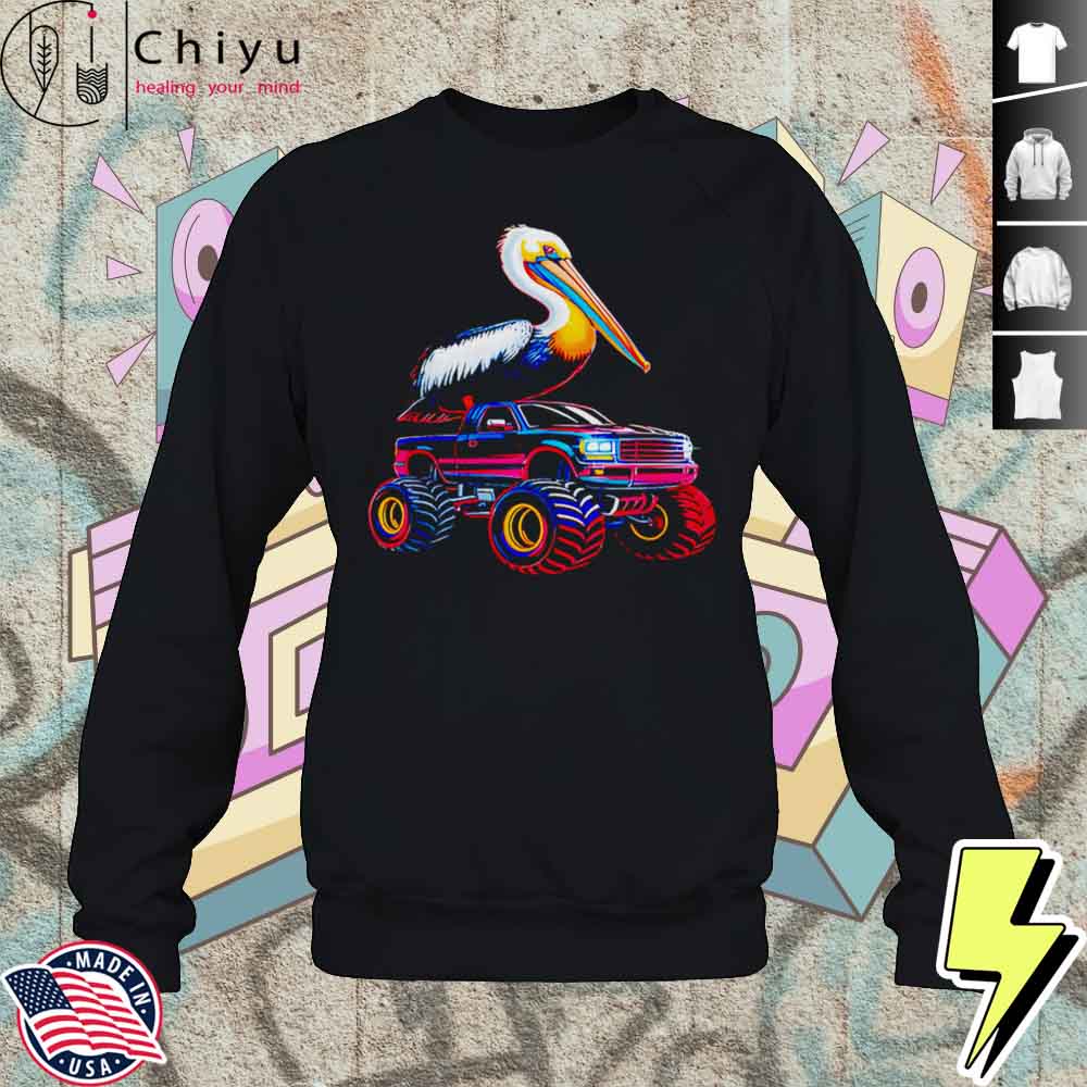 Pelican On Monster Truck Shirt 3 Pelican On Monster Truck Shirt