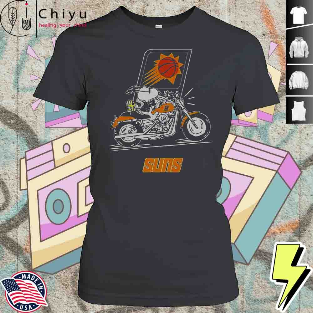 Snoopy And Woodstock Driving Motorbike Phoenix Suns T-Shirt 4 Snoopy And Woodstock Driving Motorbike Phoenix Suns T-Shirt