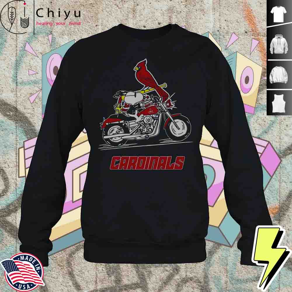 Snoopy And Woodstock Driving Motorbike St. Louis Cardinals T-Shirt 3 Snoopy And Woodstock Driving Motorbike St. Louis Cardinals T-Shirt