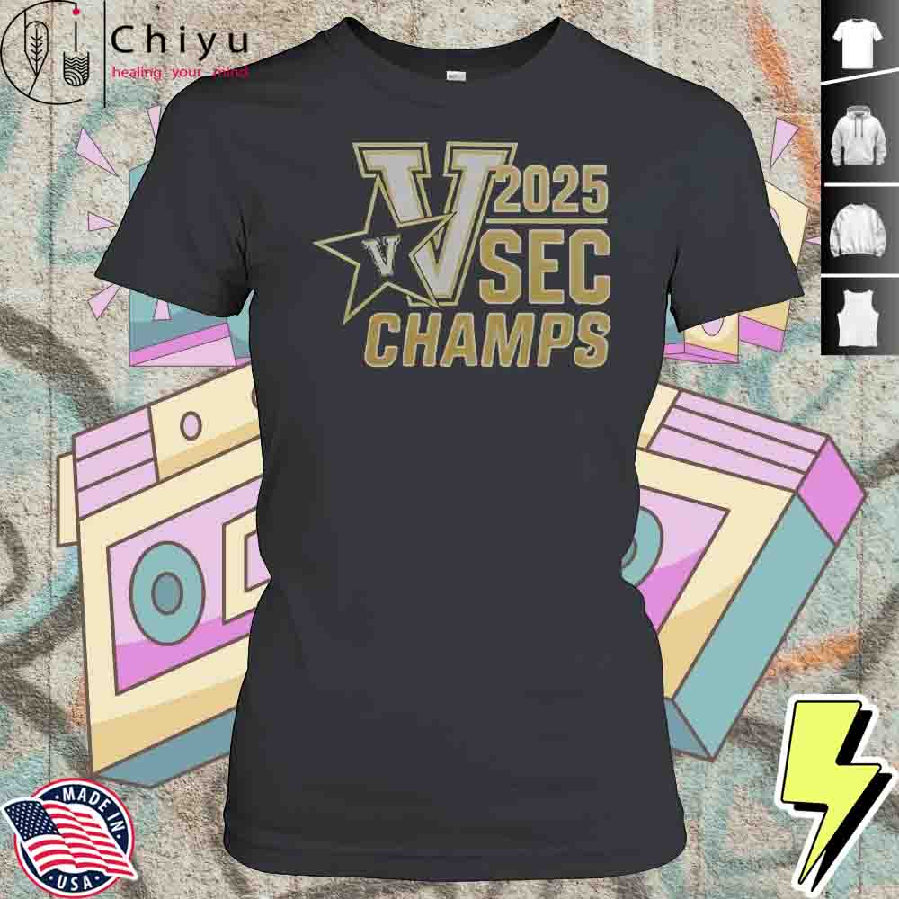 Vanderbilt Baseball 2025 SEC Champions T-Shirt 4 Vanderbilt Baseball 2025 SEC Champions T-Shirt
