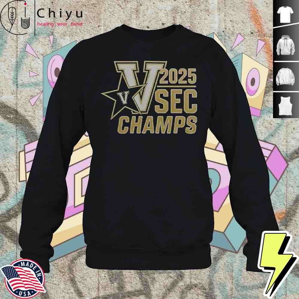 Vanderbilt Baseball 2025 SEC Champions T-Shirt 3 Vanderbilt Baseball 2025 SEC Champions T-Shirt