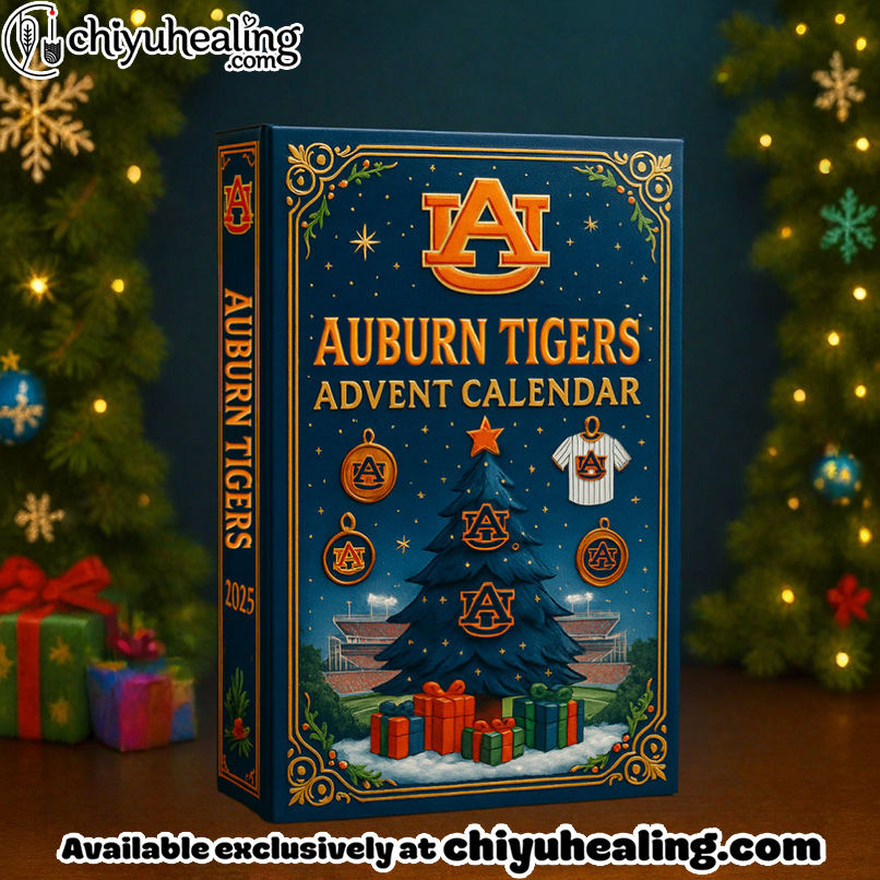 2025 Auburn Tigers football Advent Calendar, Christmas Countdown Advent Calendar Gift Box with 24 Acrylic Ornaments