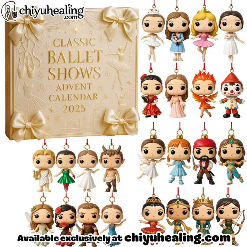 2025 Classic Ballet Shows Advent Calendar, Christmas Countdown Advent Calendar Gift Box with 24 Acrylic Ornaments