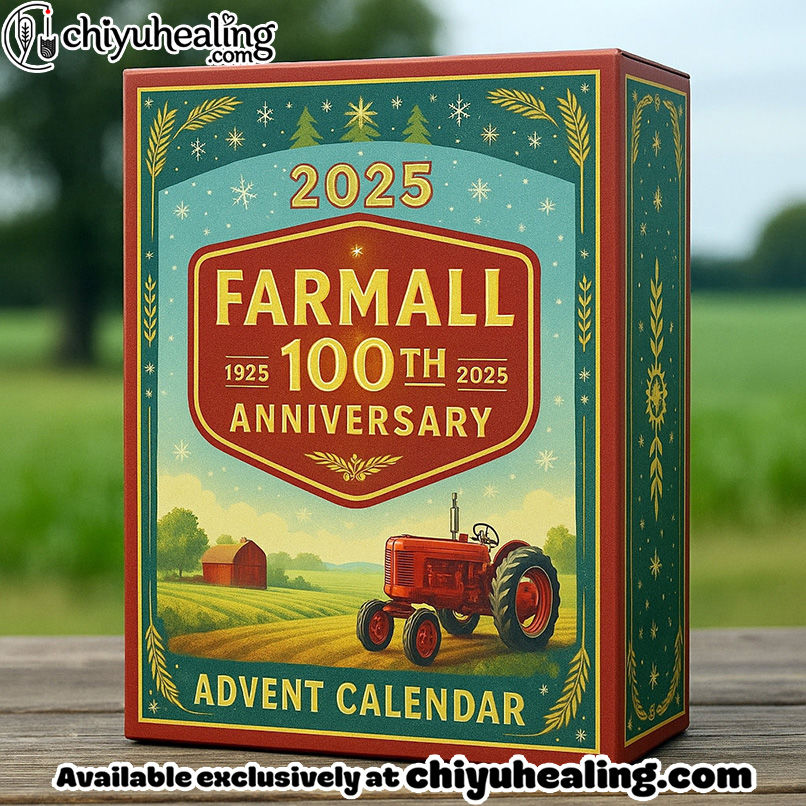 2025 Farmall 100th Anniversary Advent Calendar, Christmas Countdown Advent Calendar Gift Box with 24 Acrylic Ornaments