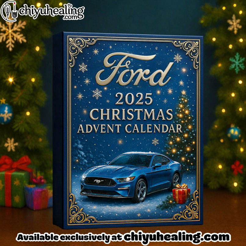 2025 Ford Advent Calendar, Christmas Countdown Advent Calendar Gift Box with 24 Acrylic Ornaments