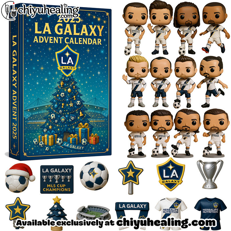 2025 LA Galaxy Advent Calendar, Christmas Countdown Advent Calendar Gift Box with 24 Acrylic Ornaments
