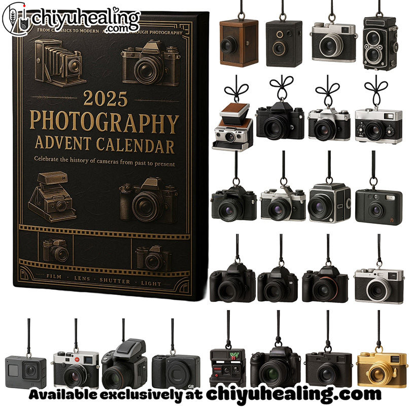 2025 Photography Advent Calendar, Christmas Countdown Advent Calendar Gift Box with 24 Acrylic Ornaments