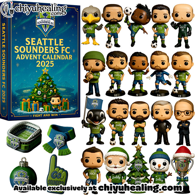 2025 Seattle Sounders FC Advent Calendar, Christmas Countdown Advent Calendar Gift Box with 24 Acrylic Ornaments