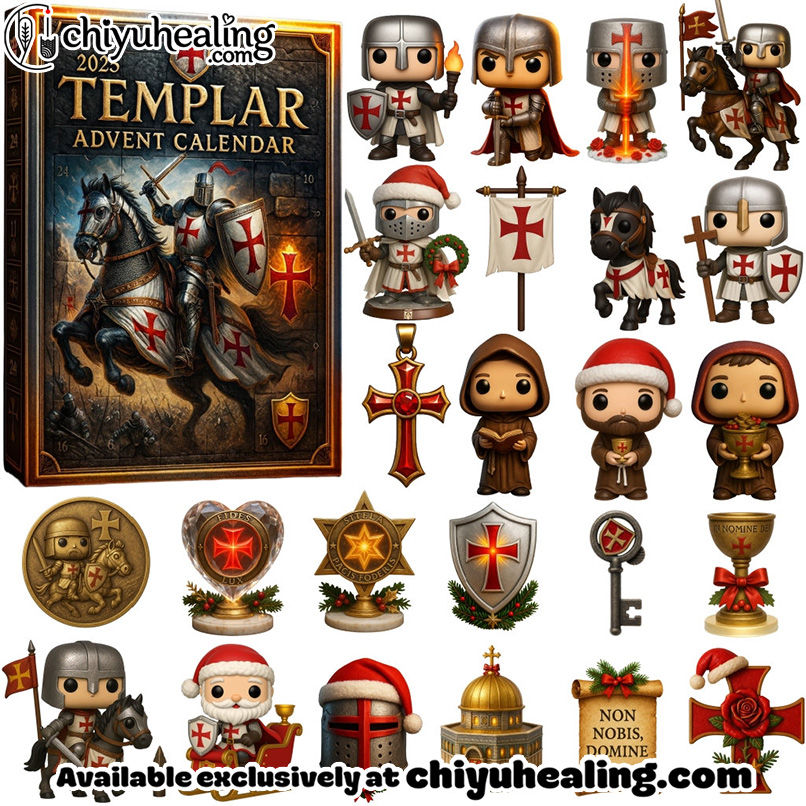 2025 Templar Advent Calendar, Christmas Countdown Advent Calendar Gift Box with 24 Acrylic Ornaments