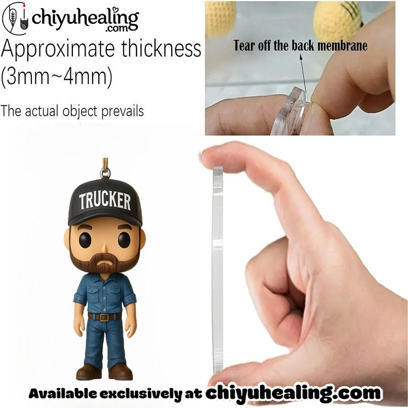 2025 Truck Driver Advent Calendar, Christmas Countdown Advent Calendar Gift Box with 24 Acrylic Ornaments