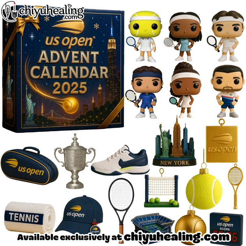 2025 US Open Tennis Advent Calendar, Christmas Countdown Advent Calendar Gift Box with 24 Acrylic Ornaments
