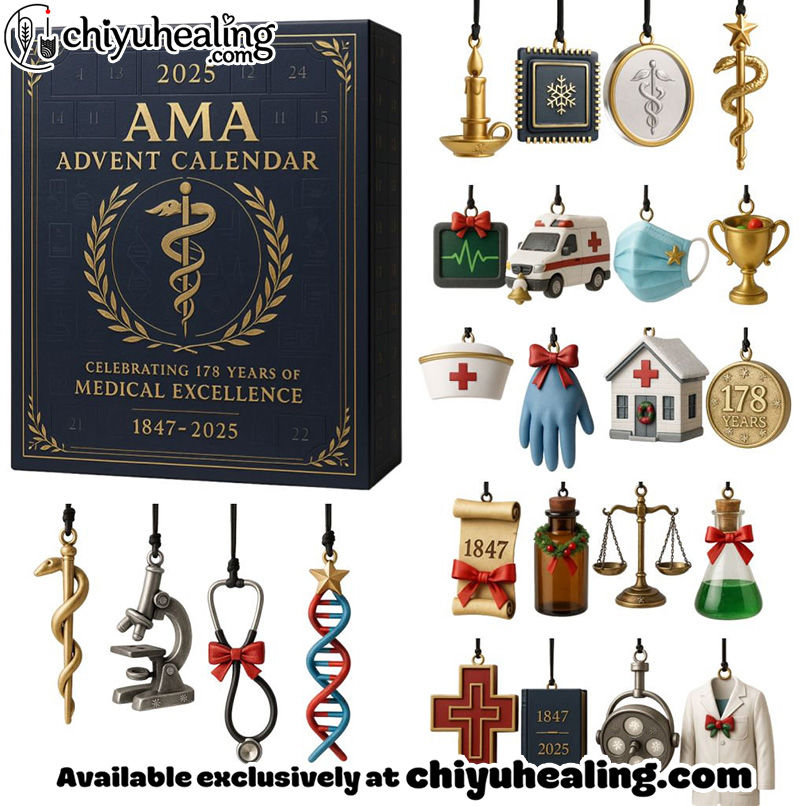 AMA 178th Anniversary Advent Calendar, Christmas Countdown Advent Calendar Gift Box with 24 Acrylic Ornaments
