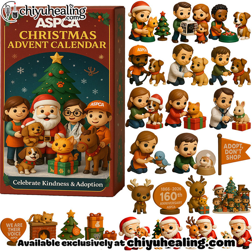 ASPCA 160th Anniversary Christmas Advent Calendar, Christmas Countdown Advent Calendar Gift Box with 24 Acrylic Ornaments