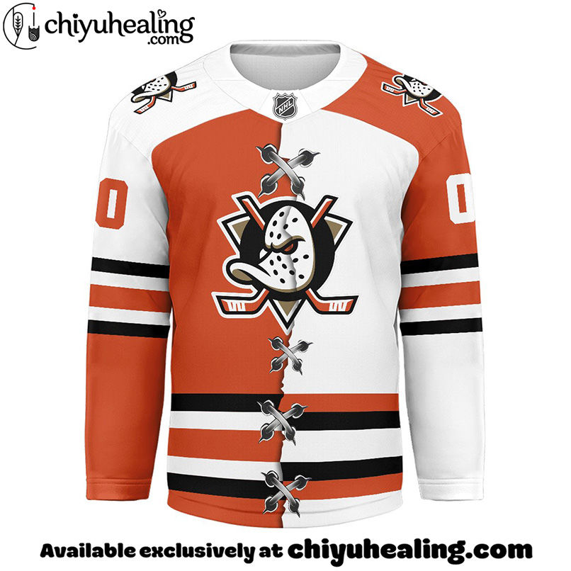 Anaheim Ducks - Premium NHL Personalized Split Color Hockey Jersey Anaheim Ducks - Premium NHL Personalized Split Color Hockey Jersey