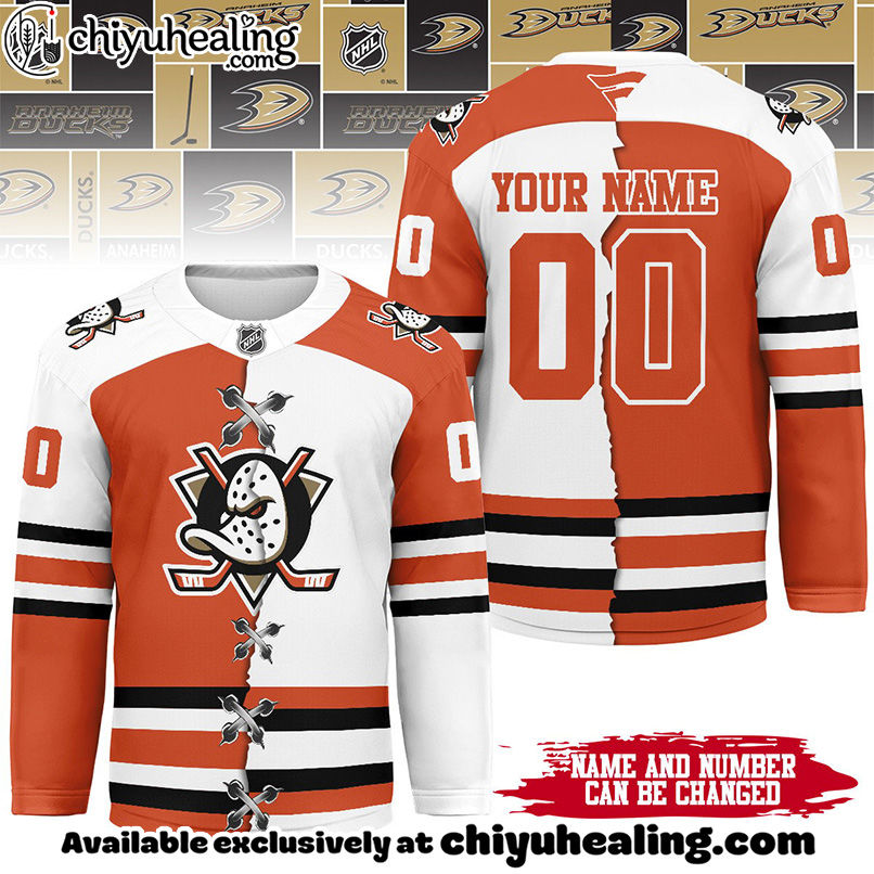 Anaheim Ducks - Premium NHL Personalized Split Color Hockey Jersey