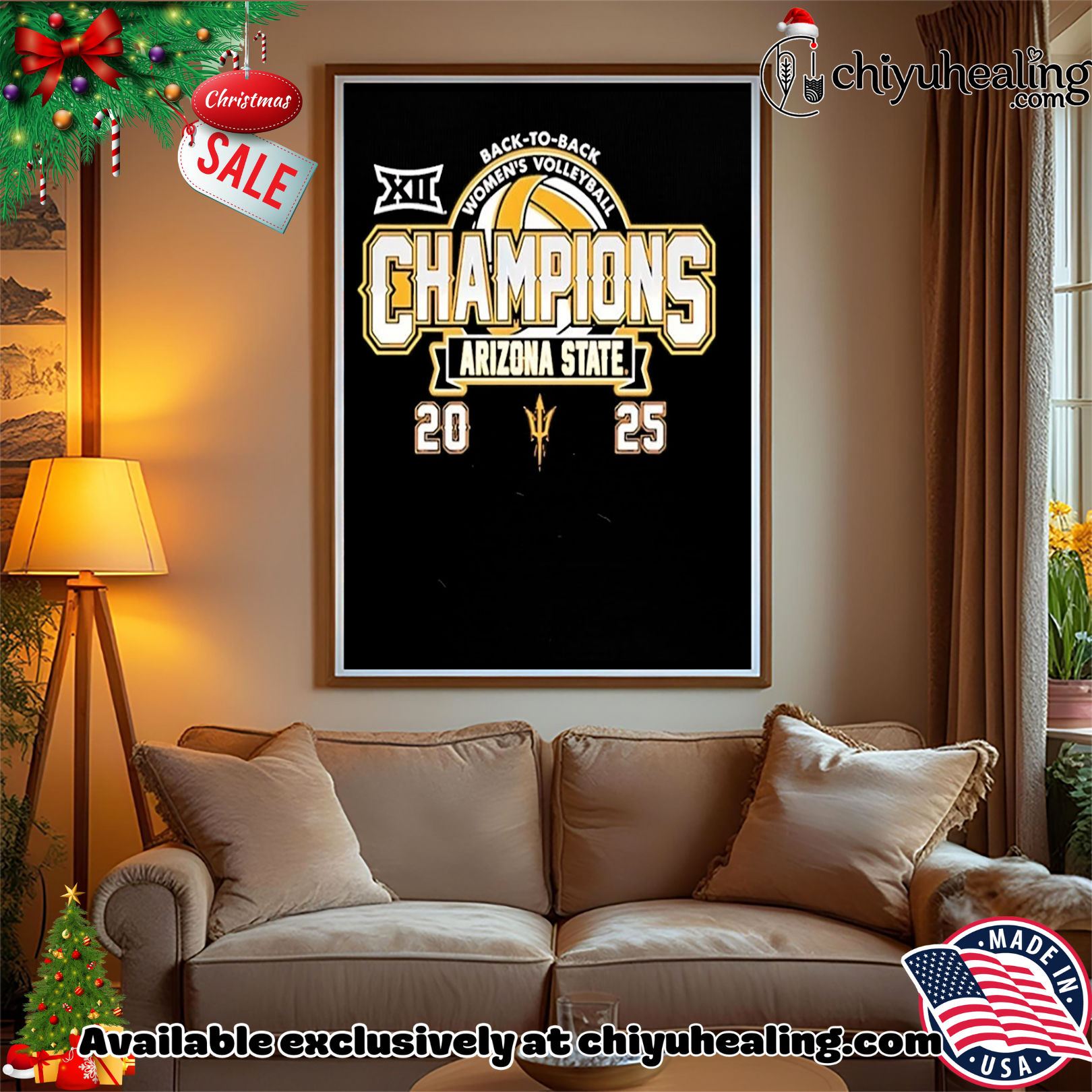 Arizona State Sun Devils Big 12 Volleyball Champions Back-To-Back shirt, Hoodie, Sweatshirt, Poster Canvas, Mug, Ornaments Arizona State Sun Devils Big 12 Volleyball Champions Back-To-Back shirt, Hoodie, Sweatshirt, Poster Canvas, Mug, Ornaments