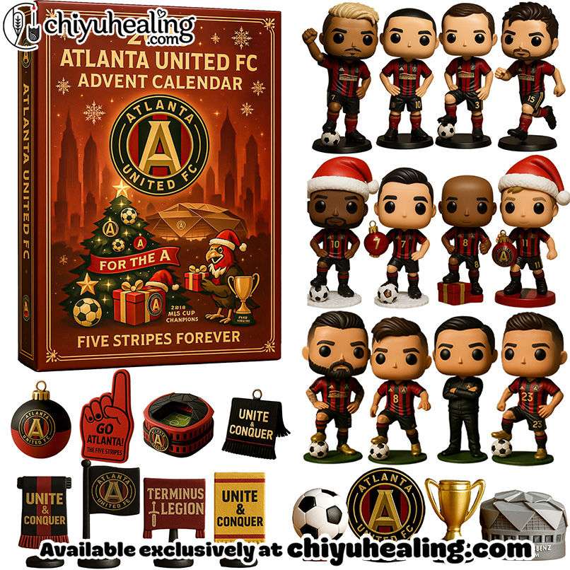 Atlanta United FC Advent Calendar 2025, Christmas Countdown Advent Calendar Gift Box with 24 Acrylic Ornaments