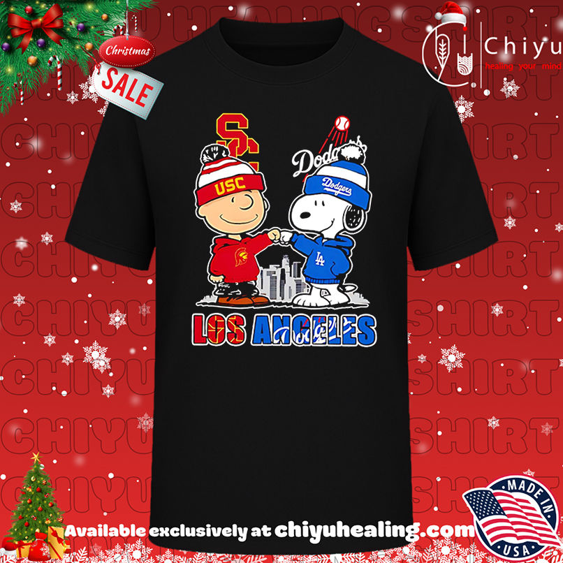 Awesome USC x Los Angeles Dodgers Snoopy shirt, Hoodie, Sweatshirt, Poster Canvas, Mug, Ornaments