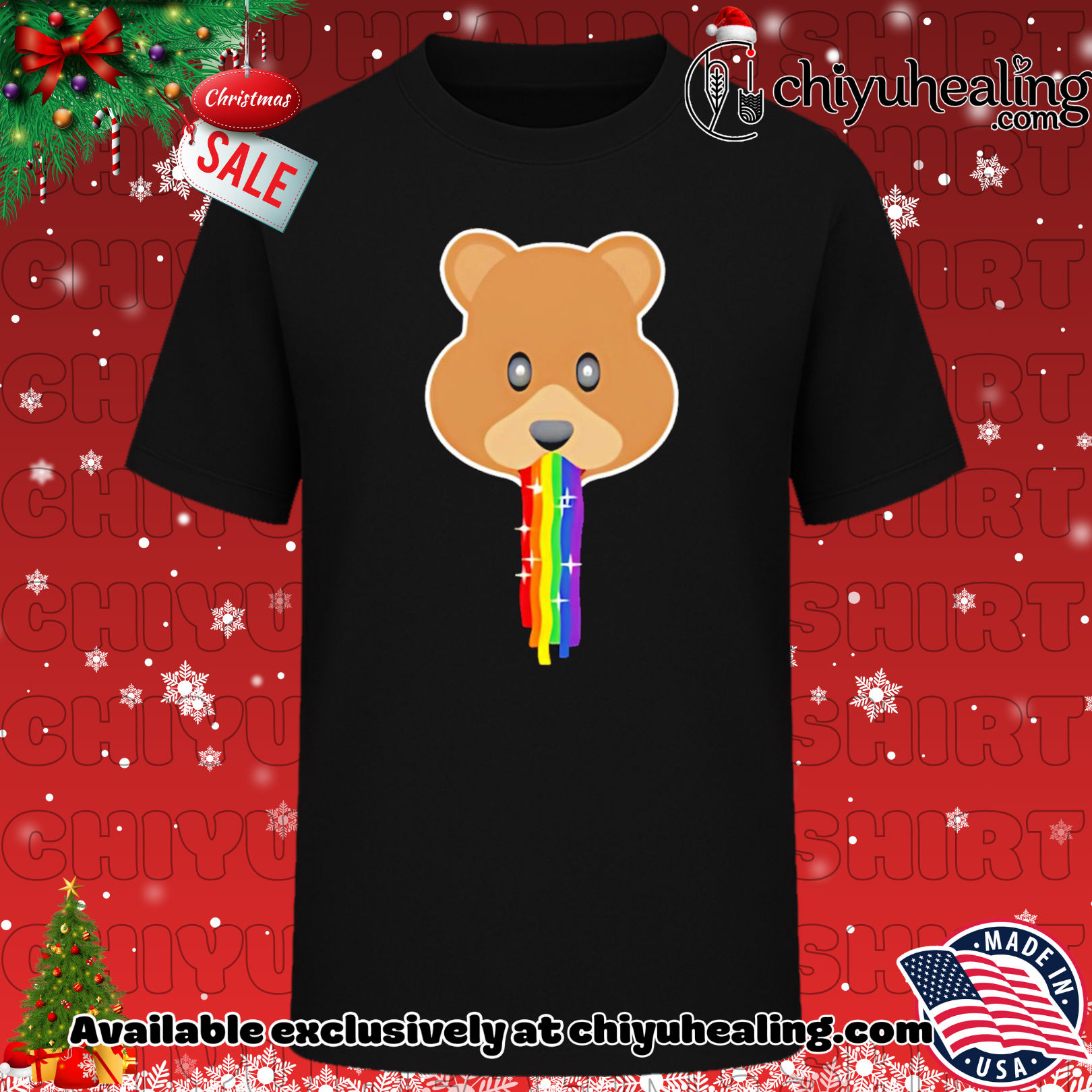 Bear rainbow stick out tongue shirt, Hoodie, Sweatshirt, Poster Canvas, Mug, Ornaments