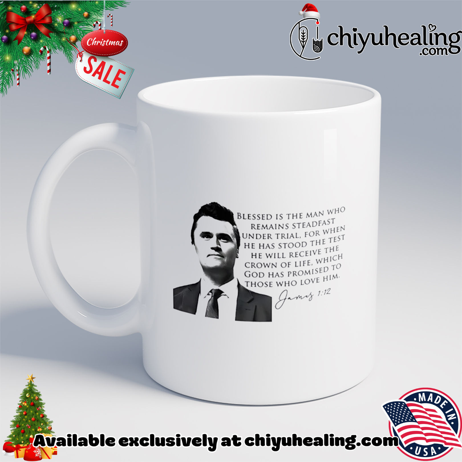Blessed is the man who remains steadfast under trial Charlie Kirk Christmas ornament, Hoodie, Sweatshirt, Poster Canvas, Mug, Ornaments 6 Blessed is the man who remains steadfast under trial Charlie Kirk Christmas ornament, Hoodie, Sweatshirt, Poster Canvas, Mug, Ornaments