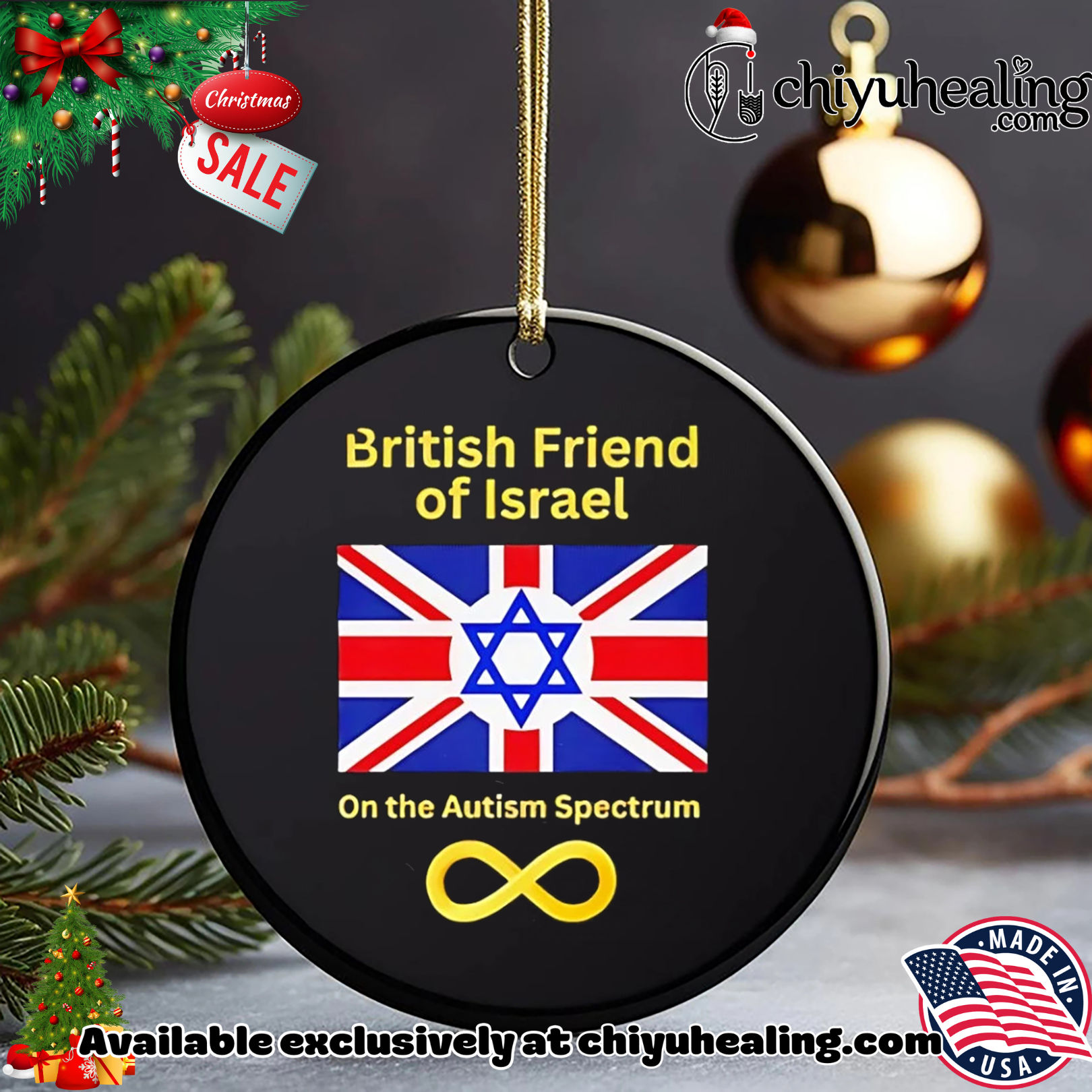 British Friend of Israel on the Autism Spectrum flag shirt, Hoodie, Sweatshirt, Poster Canvas, Mug, Ornaments 5 British Friend of Israel on the Autism Spectrum flag shirt, Hoodie, Sweatshirt, Poster Canvas, Mug, Ornaments