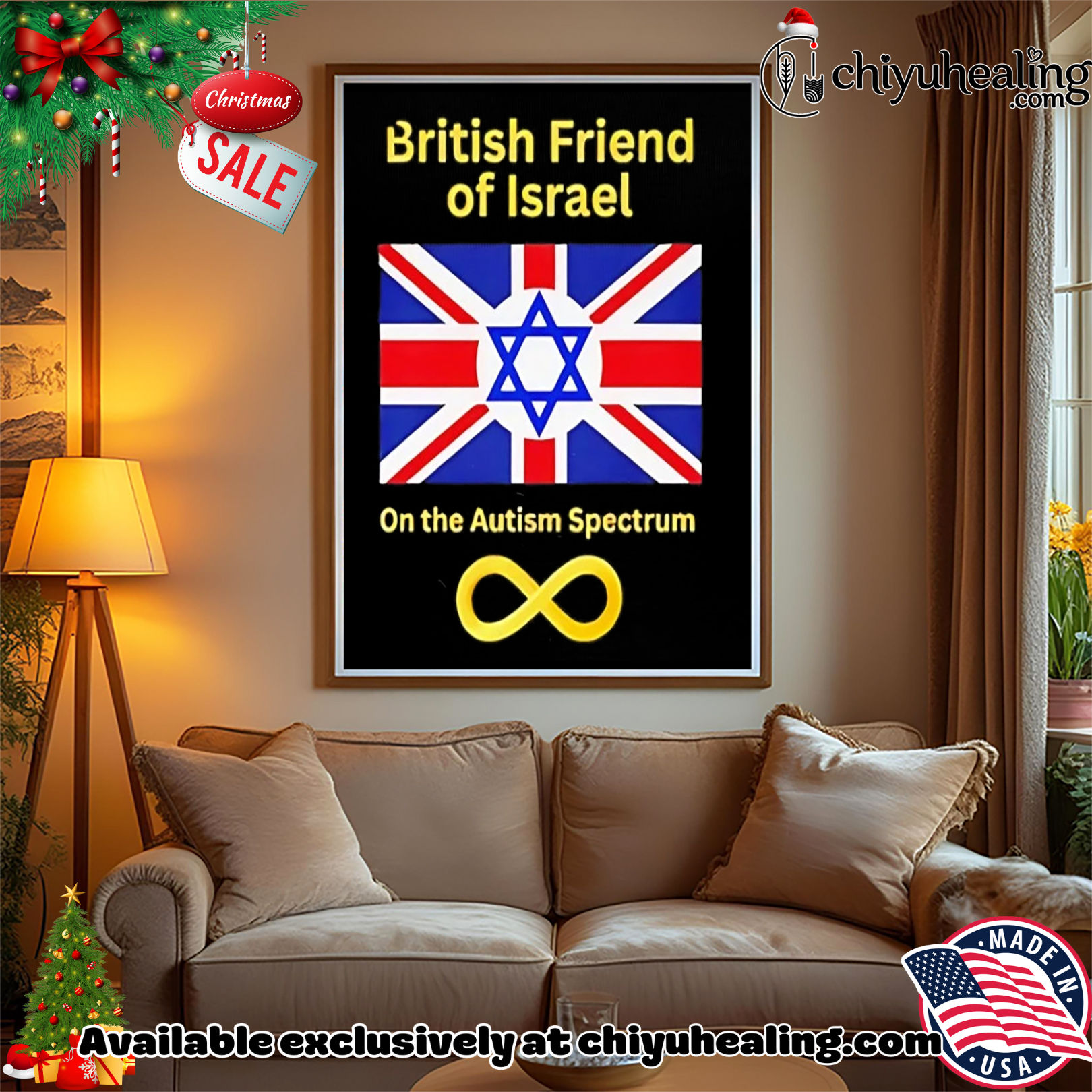 British Friend of Israel on the Autism Spectrum flag shirt, Hoodie, Sweatshirt, Poster Canvas, Mug, Ornaments British Friend of Israel on the Autism Spectrum flag shirt, Hoodie, Sweatshirt, Poster Canvas, Mug, Ornaments