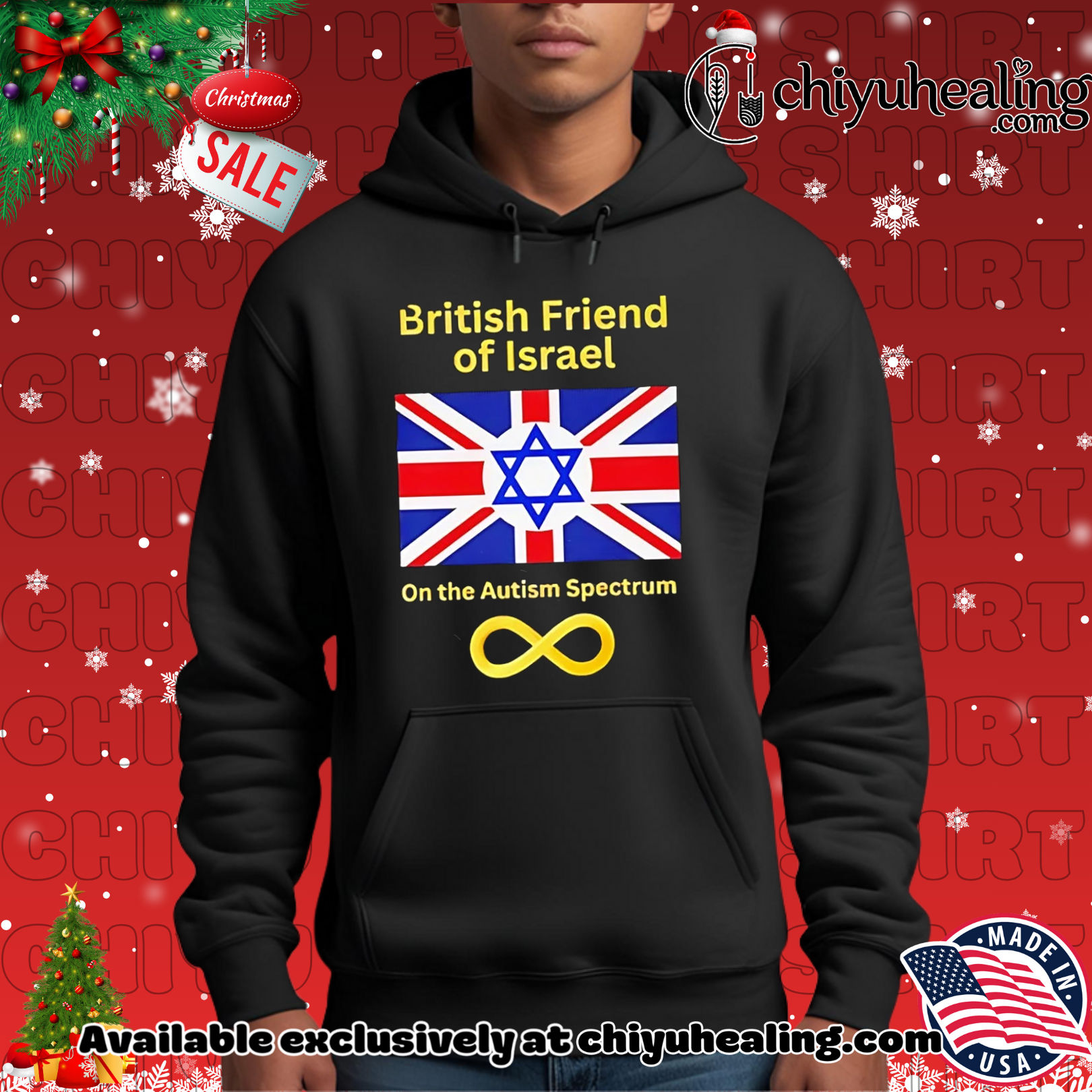 British Friend of Israel on the Autism Spectrum flag shirt, Hoodie, Sweatshirt, Poster Canvas, Mug, Ornaments 2 British Friend of Israel on the Autism Spectrum flag shirt, Hoodie, Sweatshirt, Poster Canvas, Mug, Ornaments