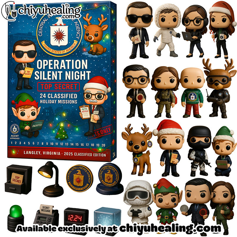 CIA Operation Silent Night Advent Calendar, Christmas Countdown Advent Calendar Gift Box with 24 Acrylic Ornaments