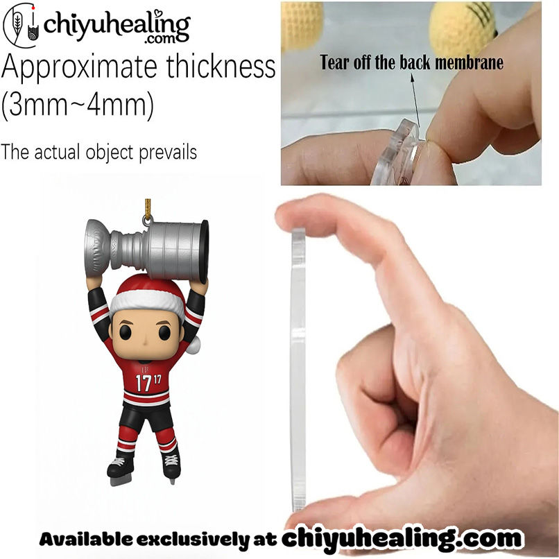 Carolina Hurricanes 53rd Anniversary Advent Calendar 2025, Christmas Countdown Advent Calendar Gift Box with 24 Acrylic Ornaments