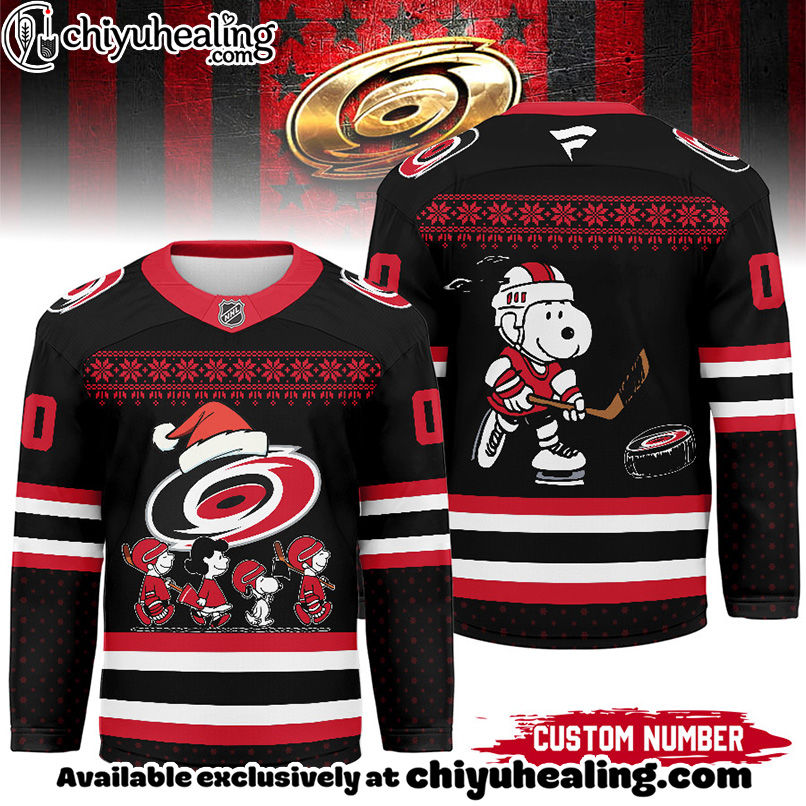 Carolina Hurricanes - Premium NHL Peanuts Snoopy Hockey Jersey Ver 2
