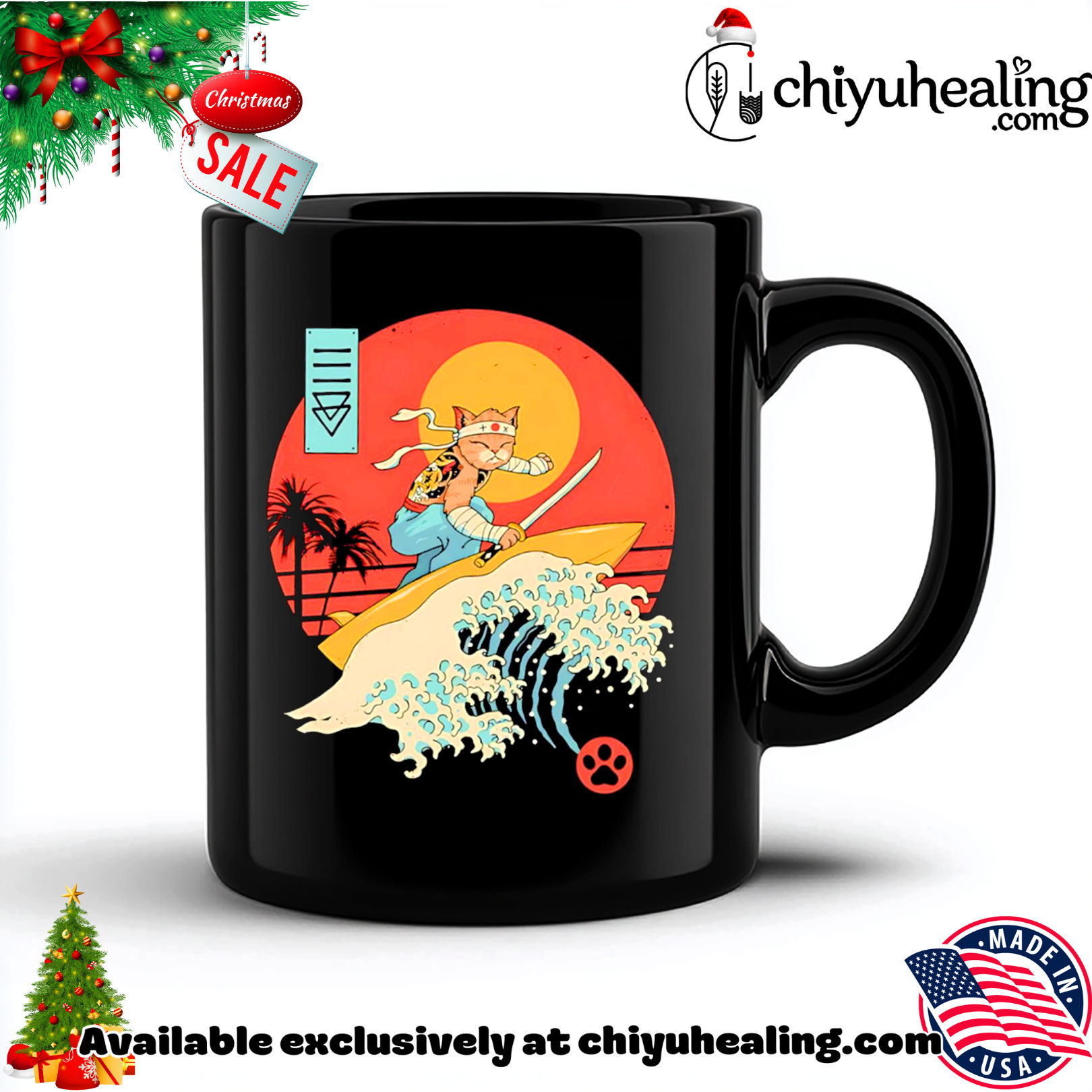 Catana Cat Surf Sunset Wave Japan shirt, Hoodie, Sweatshirt, Poster Canvas, Mug, Ornaments 6 Catana Cat Surf Sunset Wave Japan shirt, Hoodie, Sweatshirt, Poster Canvas, Mug, Ornaments