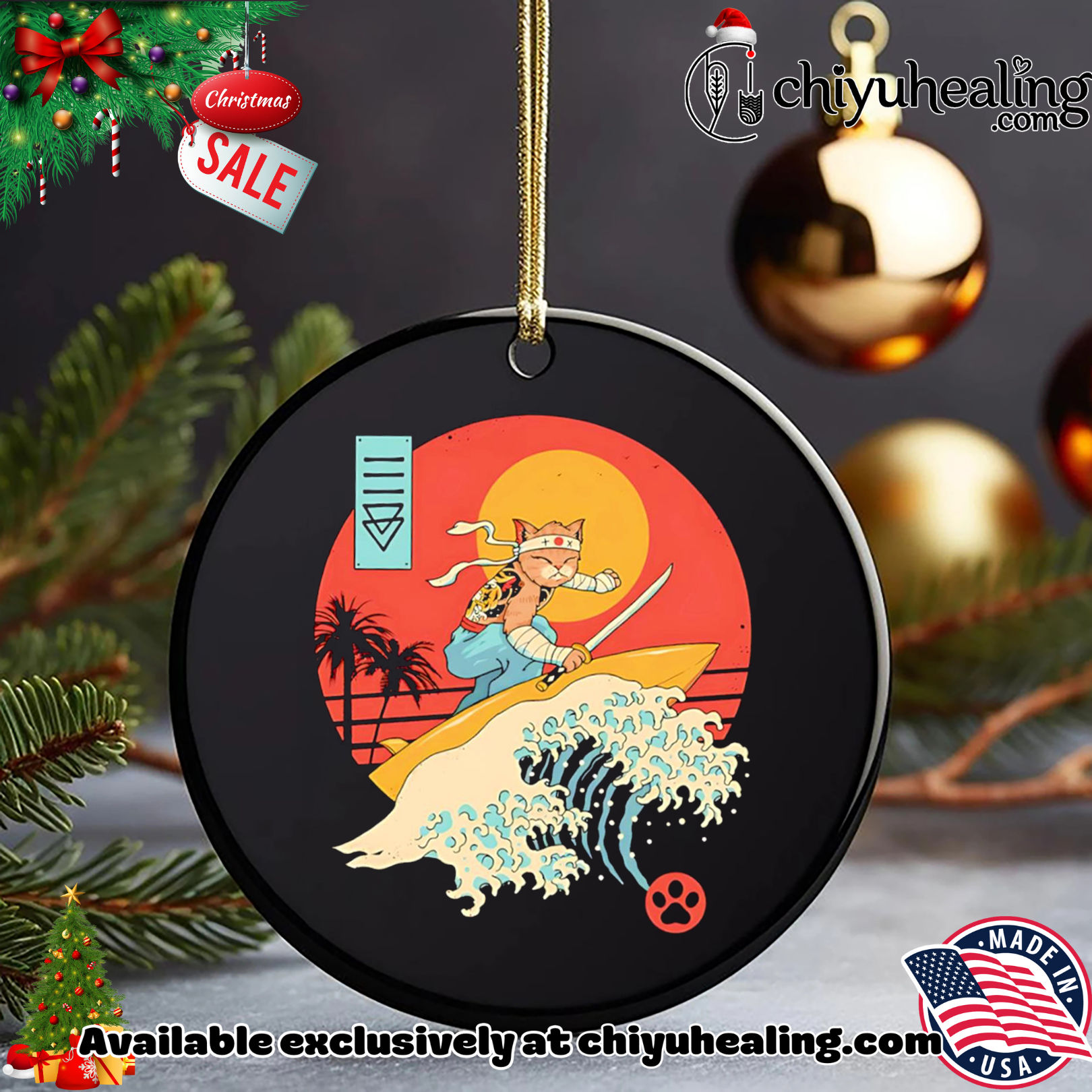 Catana Cat Surf Sunset Wave Japan shirt, Hoodie, Sweatshirt, Poster Canvas, Mug, Ornaments 5 Catana Cat Surf Sunset Wave Japan shirt, Hoodie, Sweatshirt, Poster Canvas, Mug, Ornaments