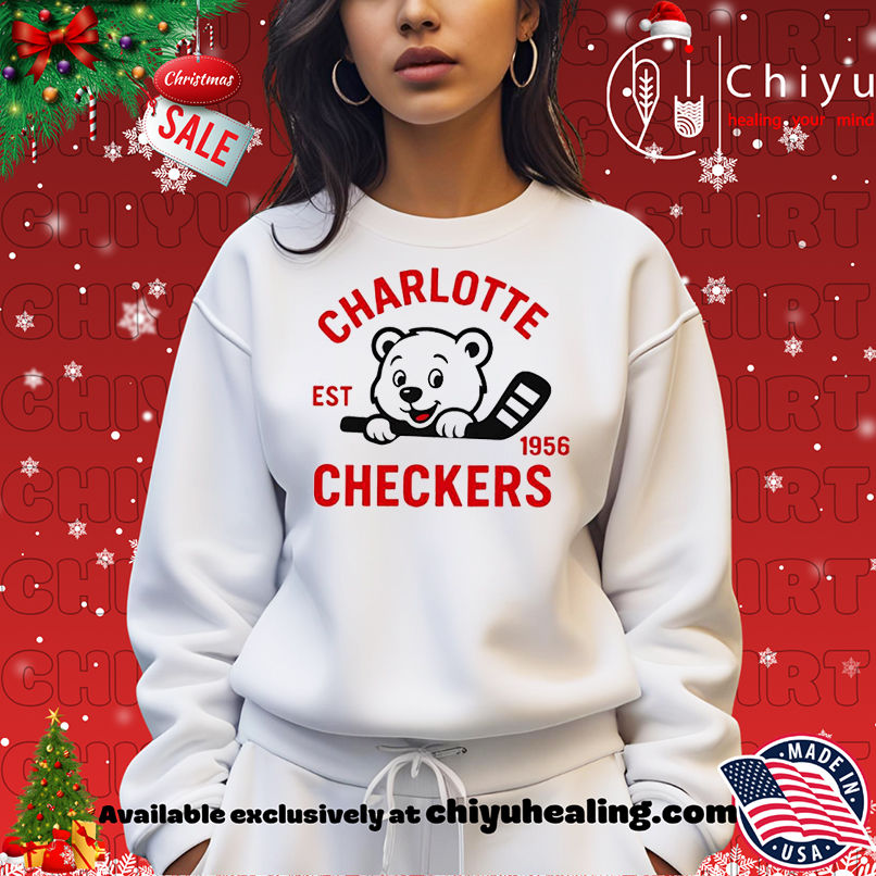 Charlotte Checkers bear cute logo est 1956 shirt, Hoodie, Sweatshirt, Poster Canvas, Mug, Ornaments Charlotte Checkers bear cute logo est 1956 shirt, Hoodie, Sweatshirt, Poster Canvas, Mug, Ornaments