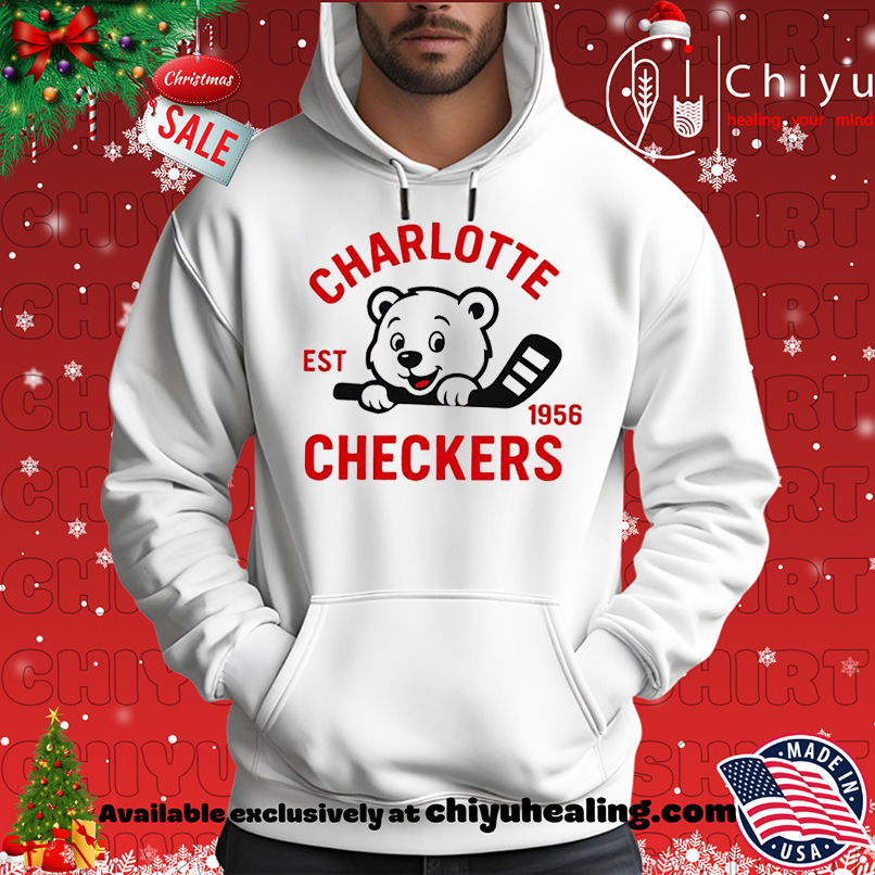 Charlotte Checkers bear cute logo est 1956 shirt, Hoodie, Sweatshirt, Poster Canvas, Mug, Ornaments 2 Charlotte Checkers bear cute logo est 1956 shirt, Hoodie, Sweatshirt, Poster Canvas, Mug, Ornaments