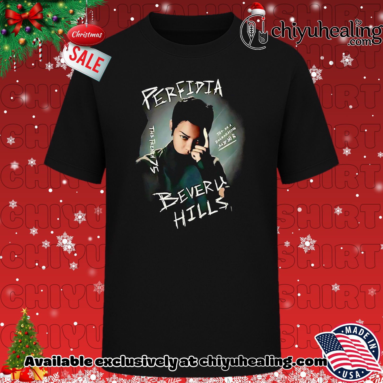 Chase Infiniti wearing Perfidia Beverly Hills vintage Christmas ornament, Hoodie, Sweatshirt, Poster Canvas, Mug, Ornaments 6 Chase Infiniti wearing Perfidia Beverly Hills vintage Christmas ornament, Hoodie, Sweatshirt, Poster Canvas, Mug, Ornaments