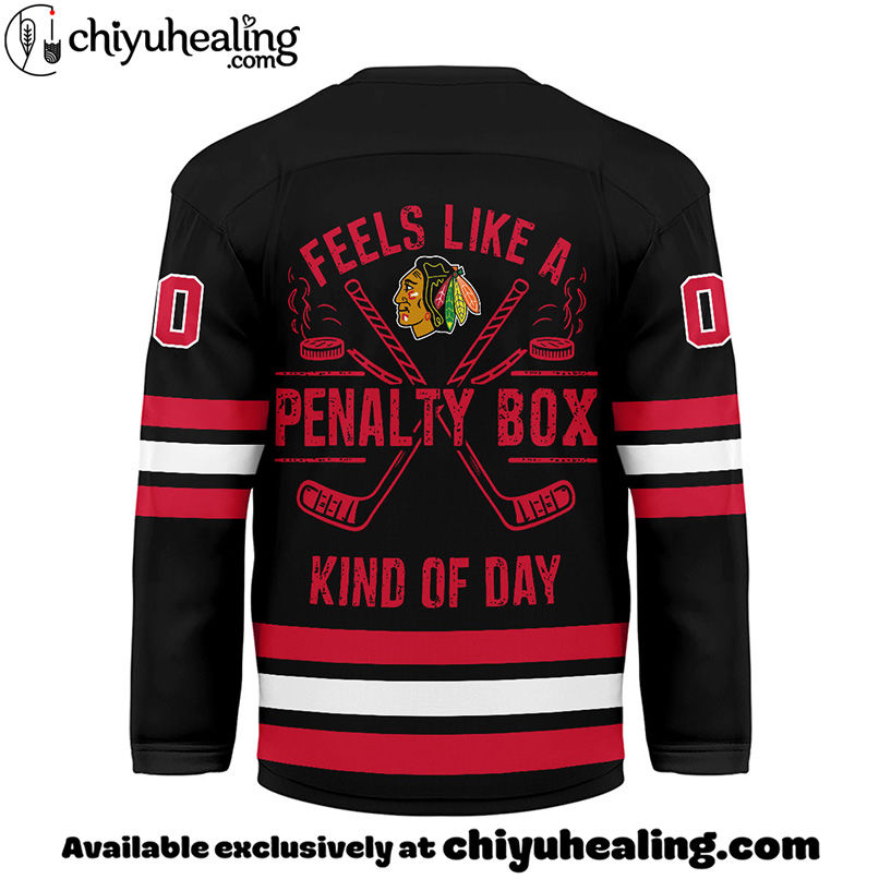 Chicago Blackhawks - Premium NHL Feels Like a Penalty Day Long Jersey