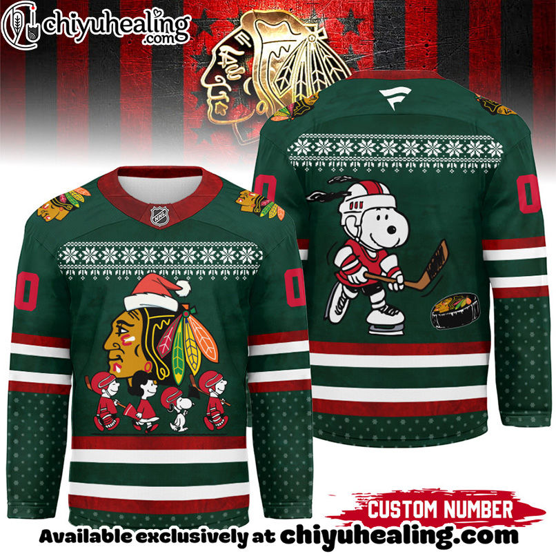 Chicago Blackhawks - Premium NHL Peanuts Snoopy Hockey Jersey