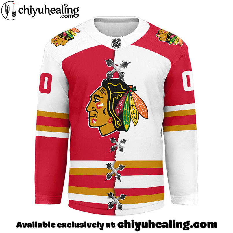 Chicago Blackhawks - Premium NHL Personalized Split Color Hockey Jersey Chicago Blackhawks - Premium NHL Personalized Split Color Hockey Jersey