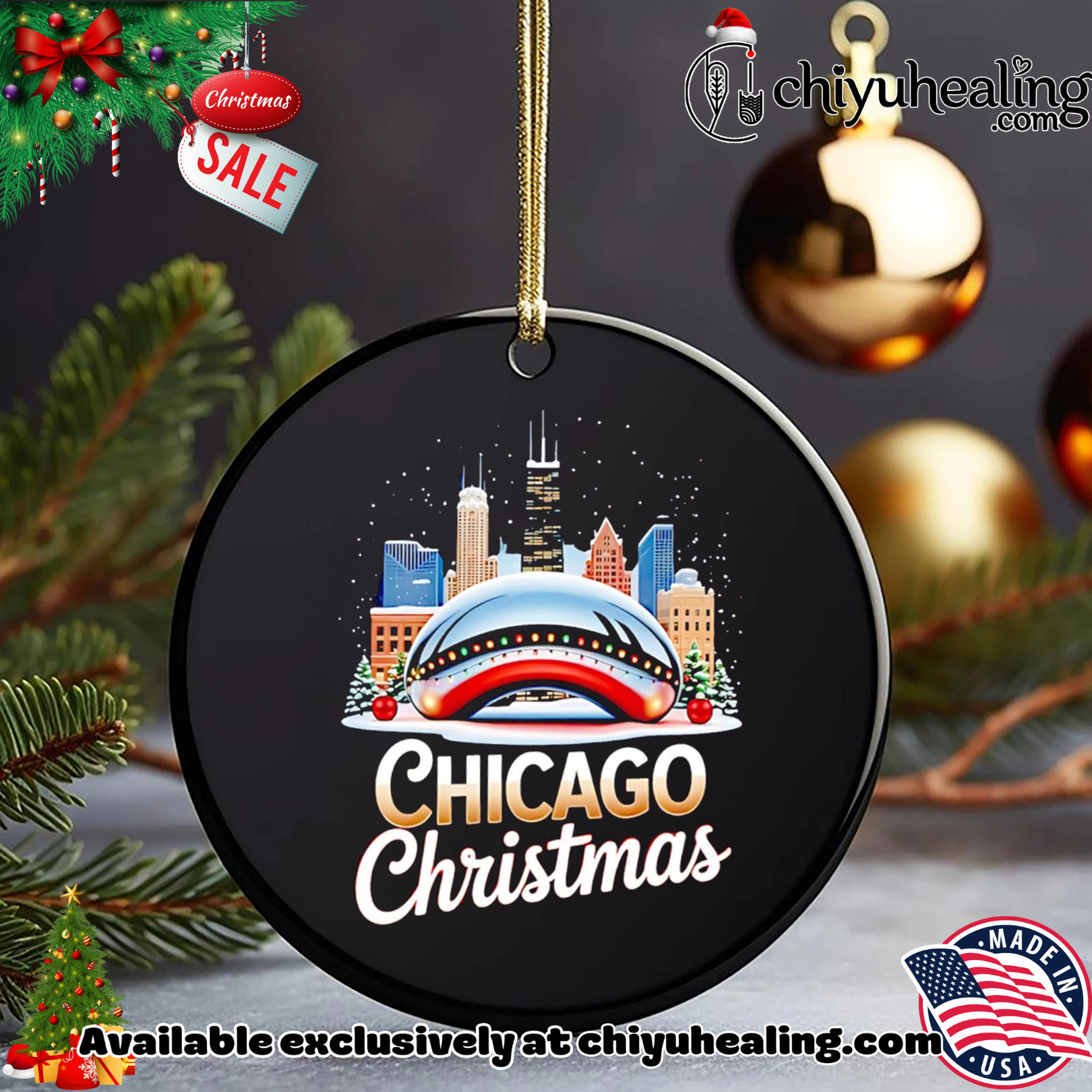 Chicago Christmas Cloud Gate The Bean city 2025 shirt, Hoodie, Sweatshirt, Poster Canvas, Mug, Ornaments 5 Chicago Christmas Cloud Gate The Bean city 2025 shirt, Hoodie, Sweatshirt, Poster Canvas, Mug, Ornaments