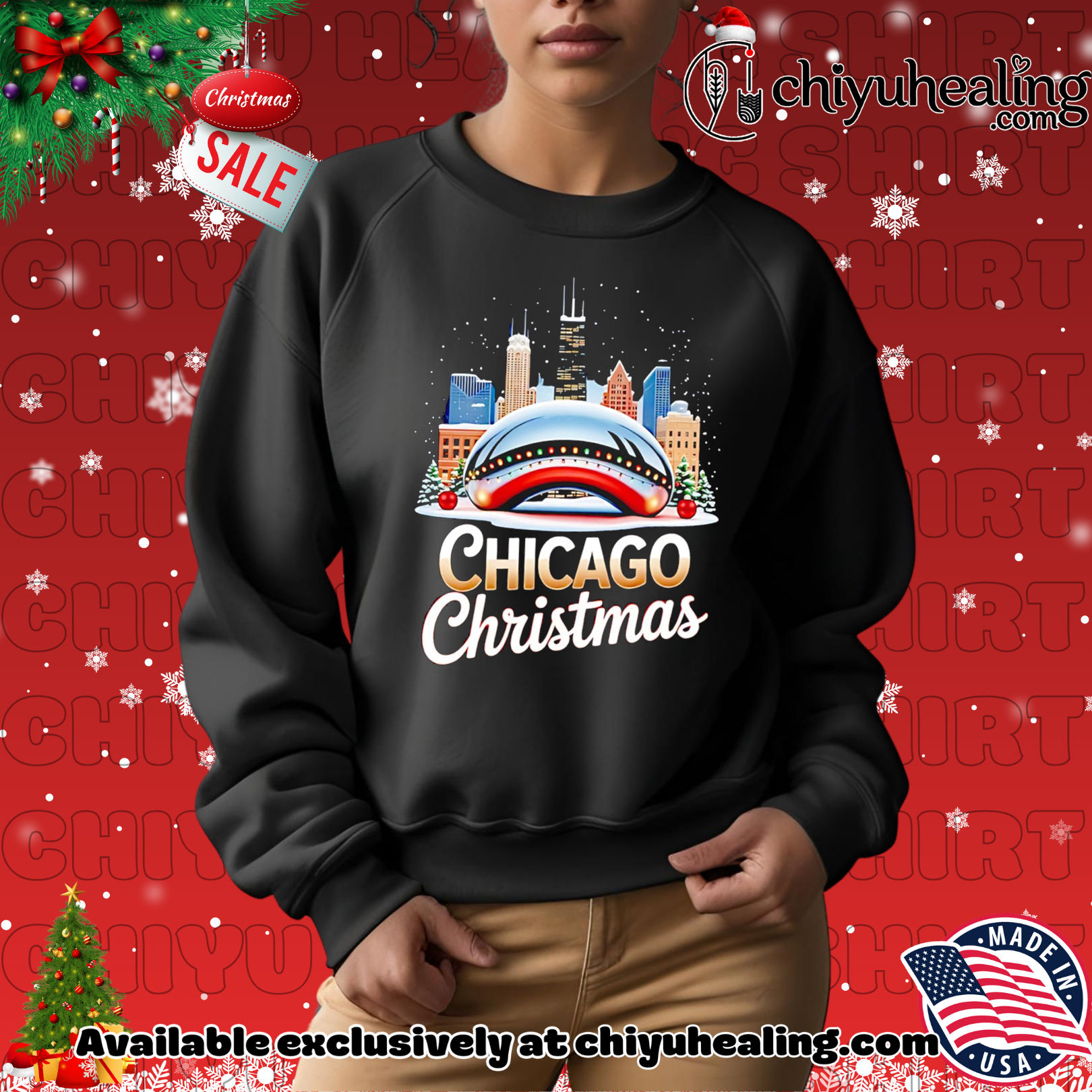 Chicago Christmas Cloud Gate The Bean city 2025 shirt, Hoodie, Sweatshirt, Poster Canvas, Mug, Ornaments Chicago Christmas Cloud Gate The Bean city 2025 shirt, Hoodie, Sweatshirt, Poster Canvas, Mug, Ornaments