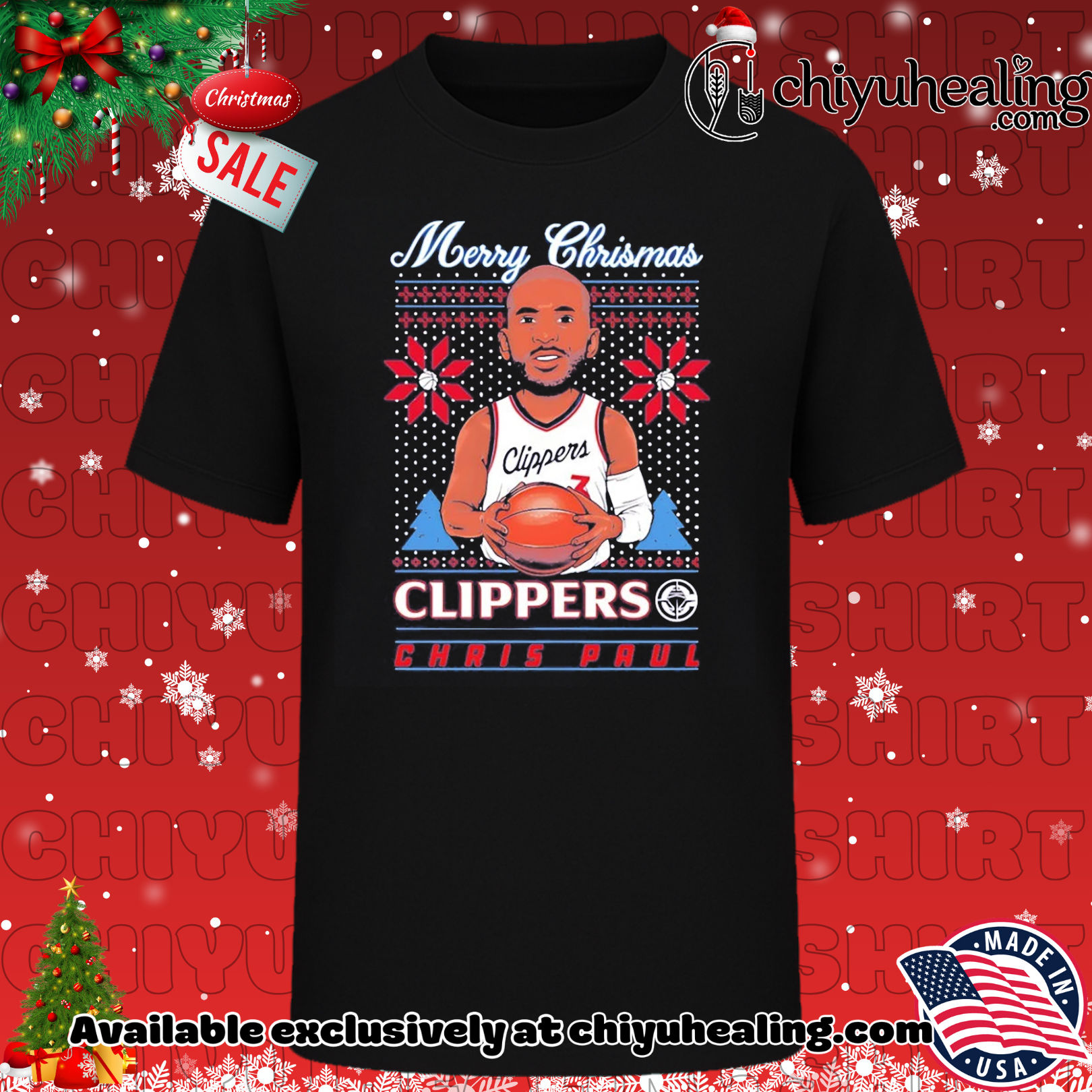 Chris Paul Los Angeles Clippers Merry Christmas ugly shirt, Hoodie, Sweatshirt, Poster Canvas, Mug, Ornaments 6 Chris Paul Los Angeles Clippers Merry Christmas ugly shirt, Hoodie, Sweatshirt, Poster Canvas, Mug, Ornaments