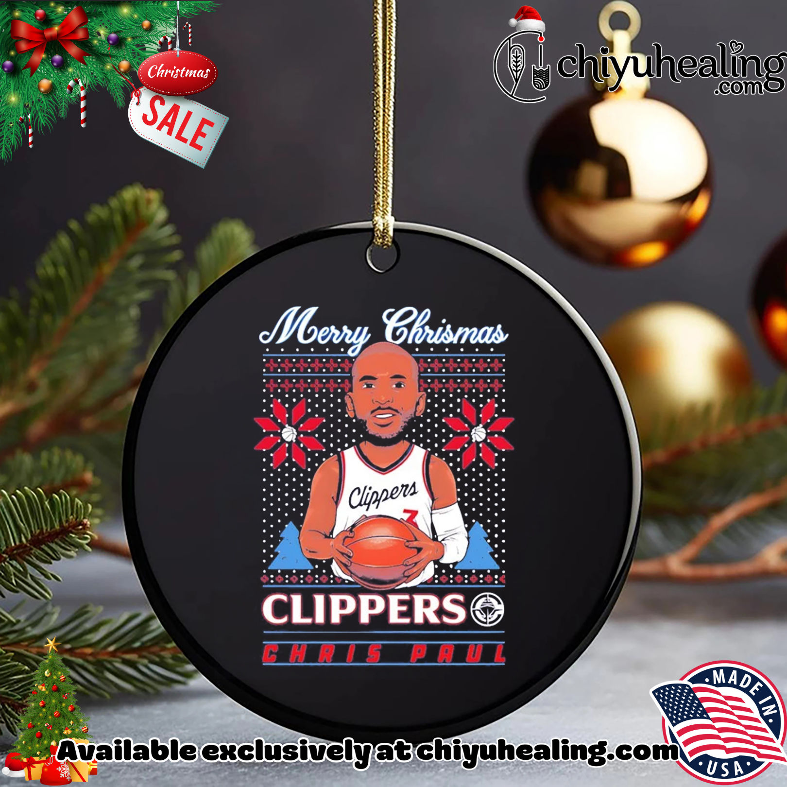 Chris Paul Los Angeles Clippers Merry Christmas ugly shirt, Hoodie, Sweatshirt, Poster Canvas, Mug, Ornaments Chris Paul Los Angeles Clippers Merry Christmas ugly shirt, Hoodie, Sweatshirt, Poster Canvas, Mug, Ornaments