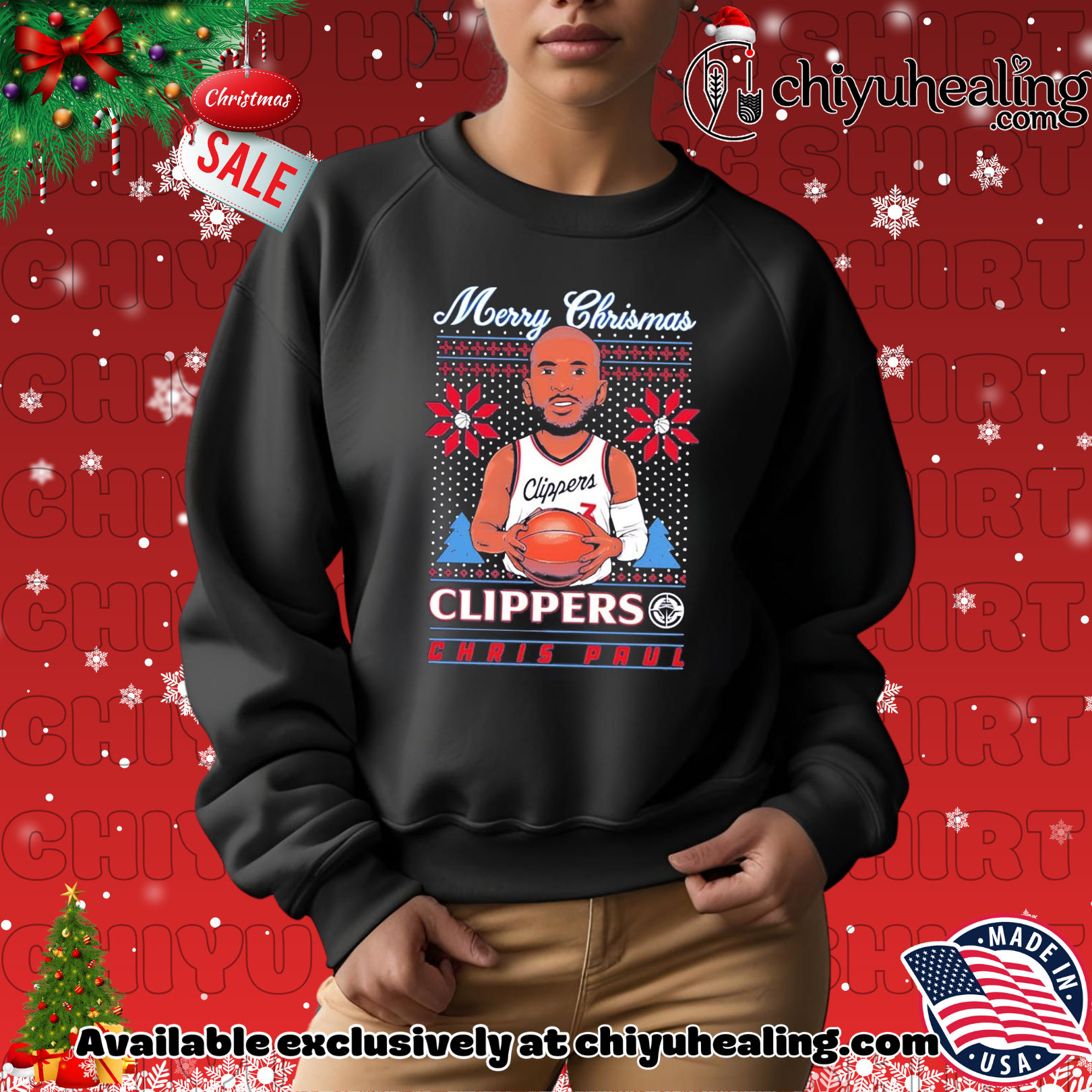 Chris Paul Los Angeles Clippers Merry Christmas ugly shirt, Hoodie, Sweatshirt, Poster Canvas, Mug, Ornaments 2 Chris Paul Los Angeles Clippers Merry Christmas ugly shirt, Hoodie, Sweatshirt, Poster Canvas, Mug, Ornaments