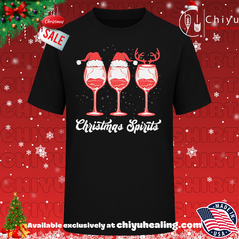 Christmas Spirits Glasses Of Wine Holiday shirt, Hoodie, Sweatshirt, Poster Canvas, Mug, Ornaments